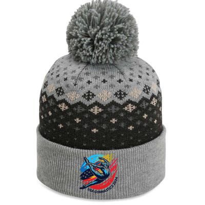 Usa 2024 Summer Gymnastics Gymnast 4th Of July The Baniff Cuffed Pom Beanie