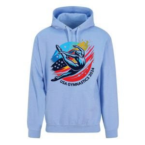 Usa 2024 Summer Gymnastics Gymnast 4th Of July Unisex Surf Hoodie