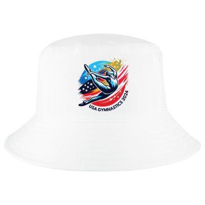 Usa 2024 Summer Gymnastics Gymnast 4th Of July Cool Comfort Performance Bucket Hat