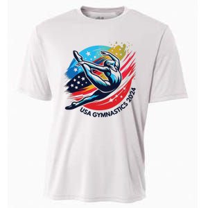 Usa 2024 Summer Gymnastics Gymnast 4th Of July Cooling Performance Crew T-Shirt