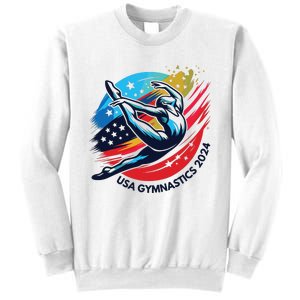 Usa 2024 Summer Gymnastics Gymnast 4th Of July Sweatshirt