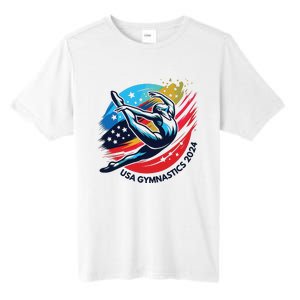 Usa 2024 Summer Gymnastics Gymnast 4th Of July Tall Fusion ChromaSoft Performance T-Shirt