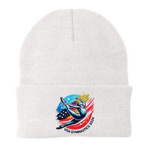 Usa 2024 Summer Gymnastics Gymnast 4th Of July Knit Cap Winter Beanie