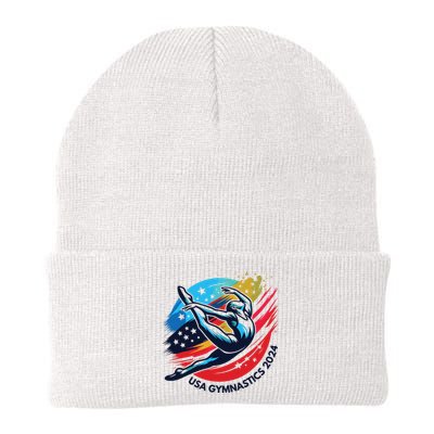 Usa 2024 Summer Gymnastics Gymnast 4th Of July Knit Cap Winter Beanie