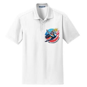 Usa 2024 Summer Gymnastics Gymnast 4th Of July Dry Zone Grid Polo