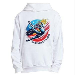 Usa 2024 Summer Gymnastics Gymnast 4th Of July Urban Pullover Hoodie