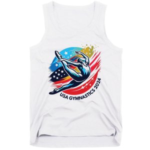 Usa 2024 Summer Gymnastics Gymnast 4th Of July Tank Top