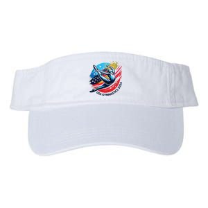 Usa 2024 Summer Gymnastics Gymnast 4th Of July Valucap Bio-Washed Visor