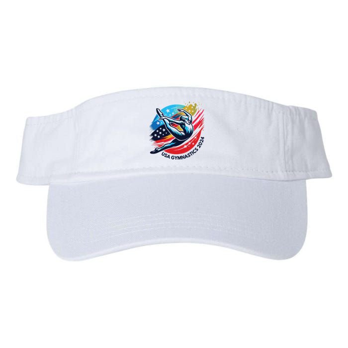 Usa 2024 Summer Gymnastics Gymnast 4th Of July Valucap Bio-Washed Visor