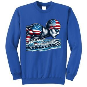 Usa 2024 Sport Summer Swimming Support Games Graphic Gift Sweatshirt