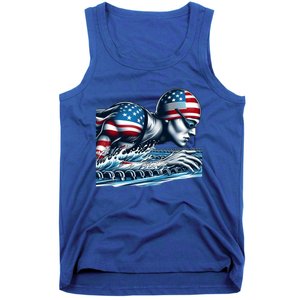 Usa 2024 Sport Summer Swimming Support Games Graphic Gift Tank Top