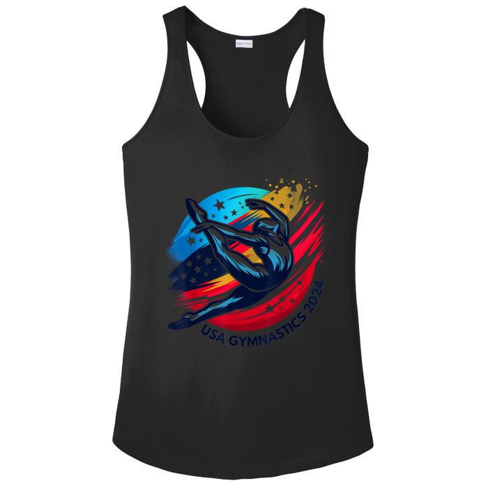 Usa 2024 Summer Gymnastics Gymnast 4th Of July Ladies PosiCharge Competitor Racerback Tank