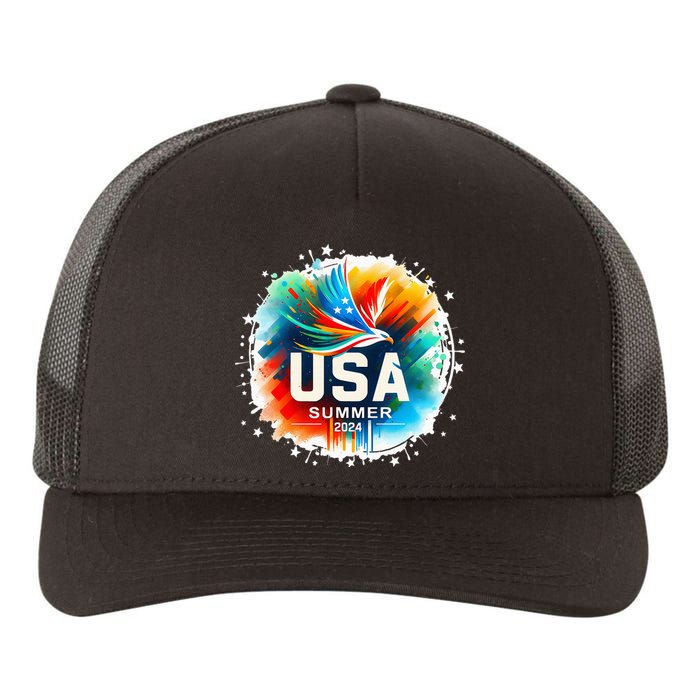 Usa 2024 Summer Games United States 2024 Usa Yupoong Adult 5-Panel Trucker Hat