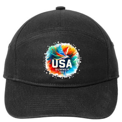 Usa 2024 Summer Games United States 2024 Usa 7-Panel Snapback Hat