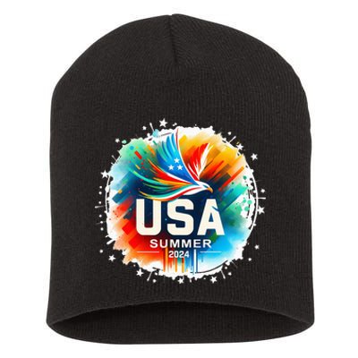 Usa 2024 Summer Games United States 2024 Usa Short Acrylic Beanie