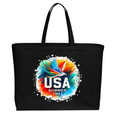 Usa 2024 Summer Games United States 2024 Usa Cotton Canvas Jumbo Tote