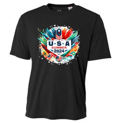 Usa 2024 Summer Games United States 2024 Usa Cooling Performance Crew T-Shirt