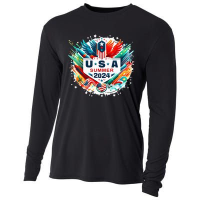 Usa 2024 Summer Games United States 2024 Usa Cooling Performance Long Sleeve Crew