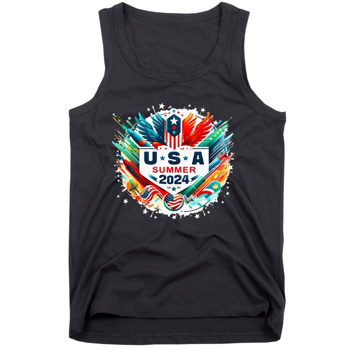 Usa 2024 Summer Games United States 2024 Usa Tank Top