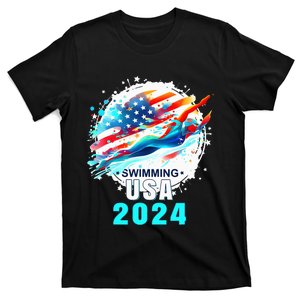 Usa 2024 Summer Games Swimming America Swimming 2024 Usa T-Shirt