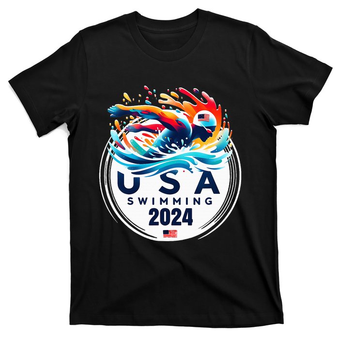 Usa 2024 United States American Sport 2024 Swimming T-Shirt