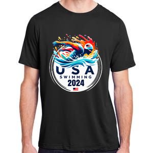 Usa 2024 United States American Sport 2024 Swimming Adult ChromaSoft Performance T-Shirt