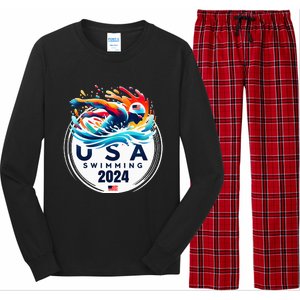 Usa 2024 United States American Sport 2024 Swimming Long Sleeve Pajama Set