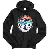 Usa 2024 United States American Sport 2024 Swimming Tie Dye Hoodie