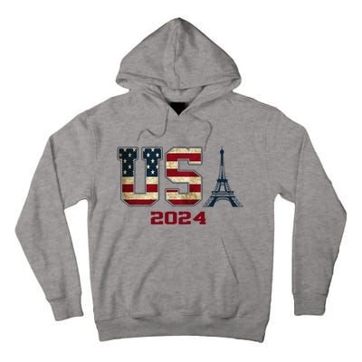 Usa 2024 United States Sport Us American Flag Team 2024 Tall Hoodie