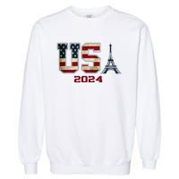 Usa 2024 United States Sport Us American Flag Team 2024 Garment-Dyed Sweatshirt