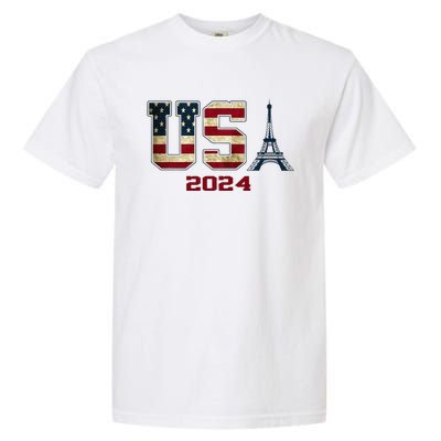 Usa 2024 United States Sport Us American Flag Team 2024 Garment-Dyed Heavyweight T-Shirt