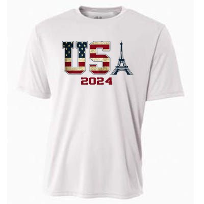 Usa 2024 United States Sport Us American Flag Team 2024 Cooling Performance Crew T-Shirt