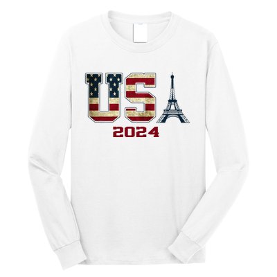 Usa 2024 United States Sport Us American Flag Team 2024 Long Sleeve Shirt