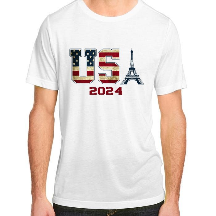 Usa 2024 United States Sport Us American Flag Team 2024 Adult ChromaSoft Performance T-Shirt