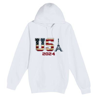 Usa 2024 United States Sport Us American Flag Team 2024 Premium Pullover Hoodie