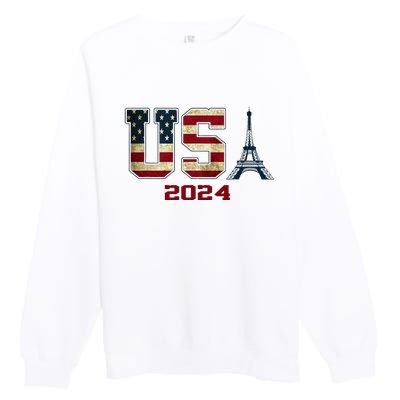 Usa 2024 United States Sport Us American Flag Team 2024 Premium Crewneck Sweatshirt