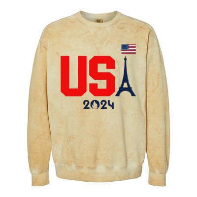 Usa 2024 United States Summer Sport Usa Team 2024 Us Colorblast Crewneck Sweatshirt