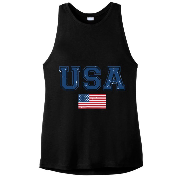 Usa 2024 United States Sport Usa Team 2024 Us Ladies PosiCharge Tri-Blend Wicking Tank