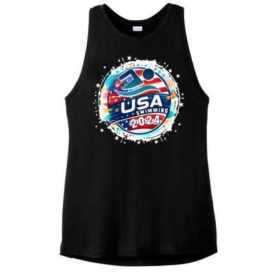 Usa 2024 United States American Sport 2024 Ladies PosiCharge Tri-Blend Wicking Tank