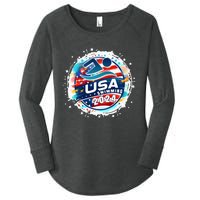 Usa 2024 United States American Sport 2024 Women's Perfect Tri Tunic Long Sleeve Shirt