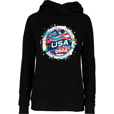 Usa 2024 United States American Sport 2024 Womens Funnel Neck Pullover Hood