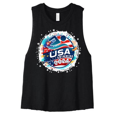 Usa 2024 United States American Sport 2024 Women's Racerback Cropped Tank