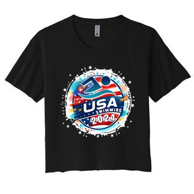 Usa 2024 United States American Sport 2024 Women's Crop Top Tee