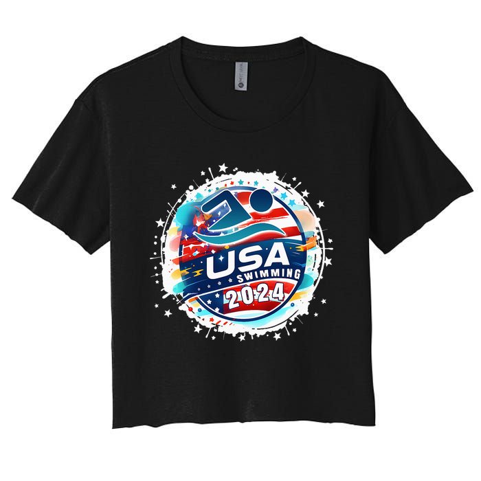 Usa 2024 United States American Sport 2024 Women's Crop Top Tee