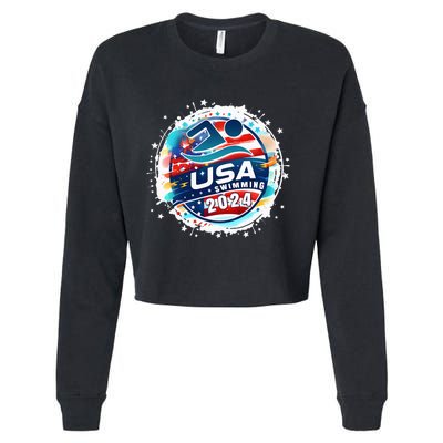 Usa 2024 United States American Sport 2024 Cropped Pullover Crew