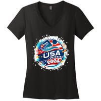 Usa 2024 United States American Sport 2024 Women's V-Neck T-Shirt