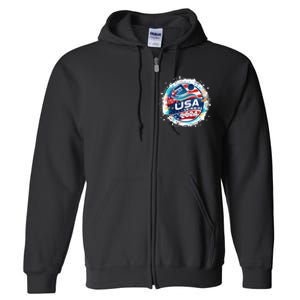 Usa 2024 United States American Sport 2024 Full Zip Hoodie