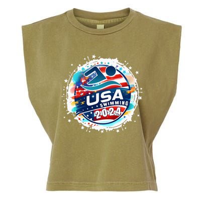 Usa 2024 United States American Sport 2024 Garment-Dyed Women's Muscle Tee