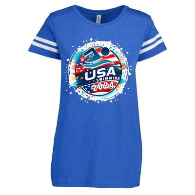 Usa 2024 United States American Sport 2024 Enza Ladies Jersey Football T-Shirt