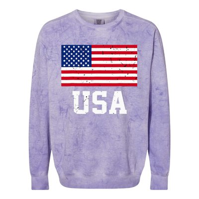 Usa 2024 United States Sport Usa Team 2024 Summer Games 2024 Colorblast Crewneck Sweatshirt